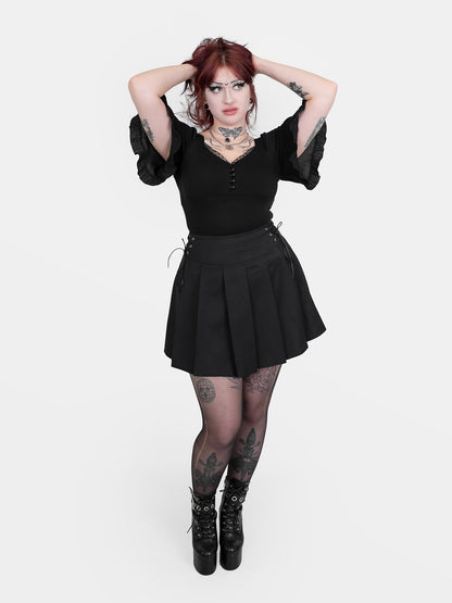 Plisowana spódnica z wiązaniem Veyra