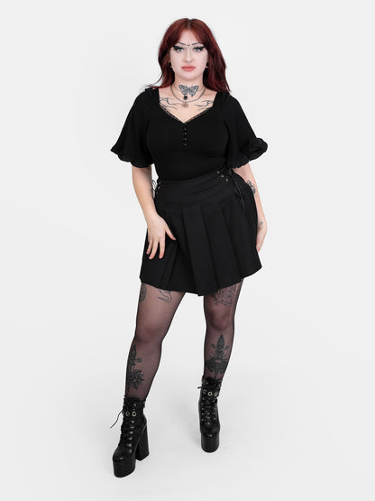 Plisowana spódnica z wiązaniem Veyra