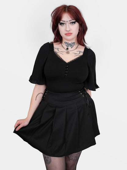 Plisowana spódnica z wiązaniem Veyra