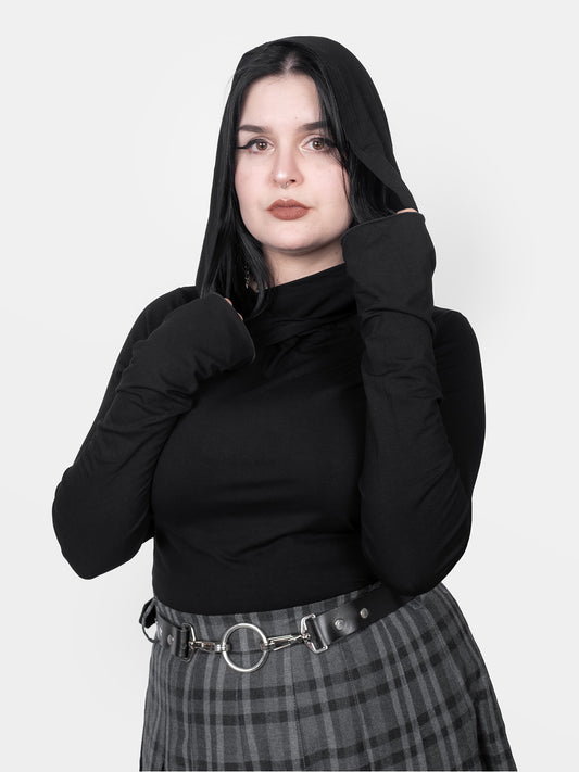 Bluzka z kapturem Noire