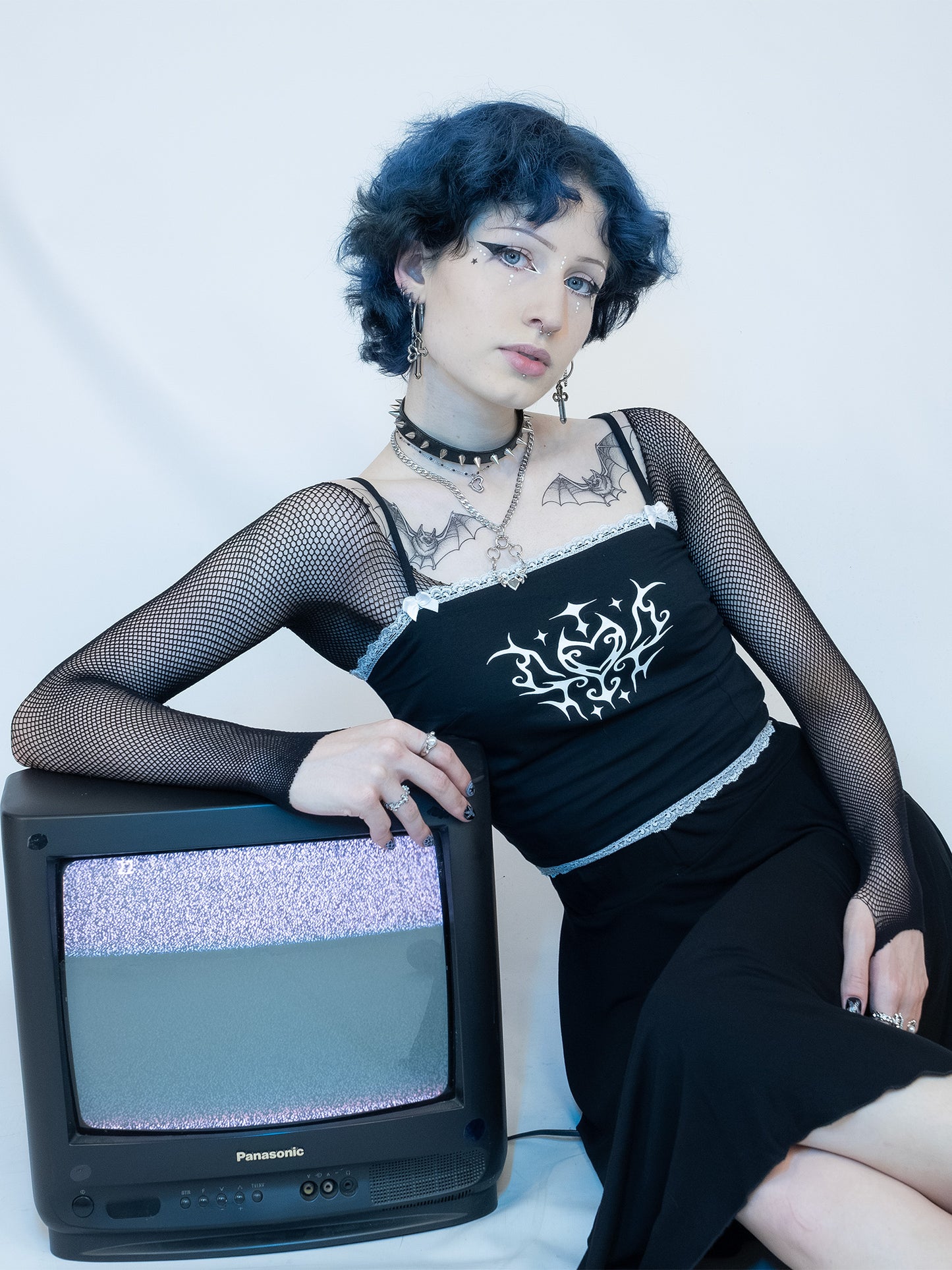 Czarny top z koronką Absinthe