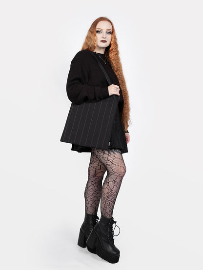 Torba z resztek materiału w prążek