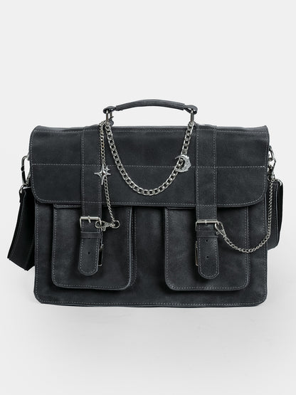 Ligeia Leather Messenger Bag