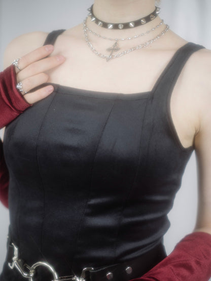 Welurowy top gorsetowy Conjure