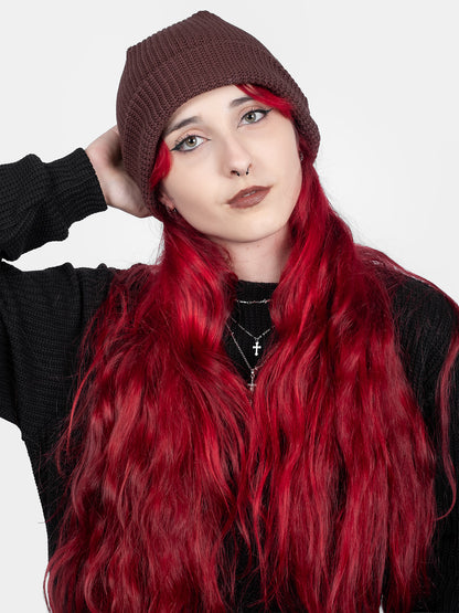 Brown Knitted Beanie