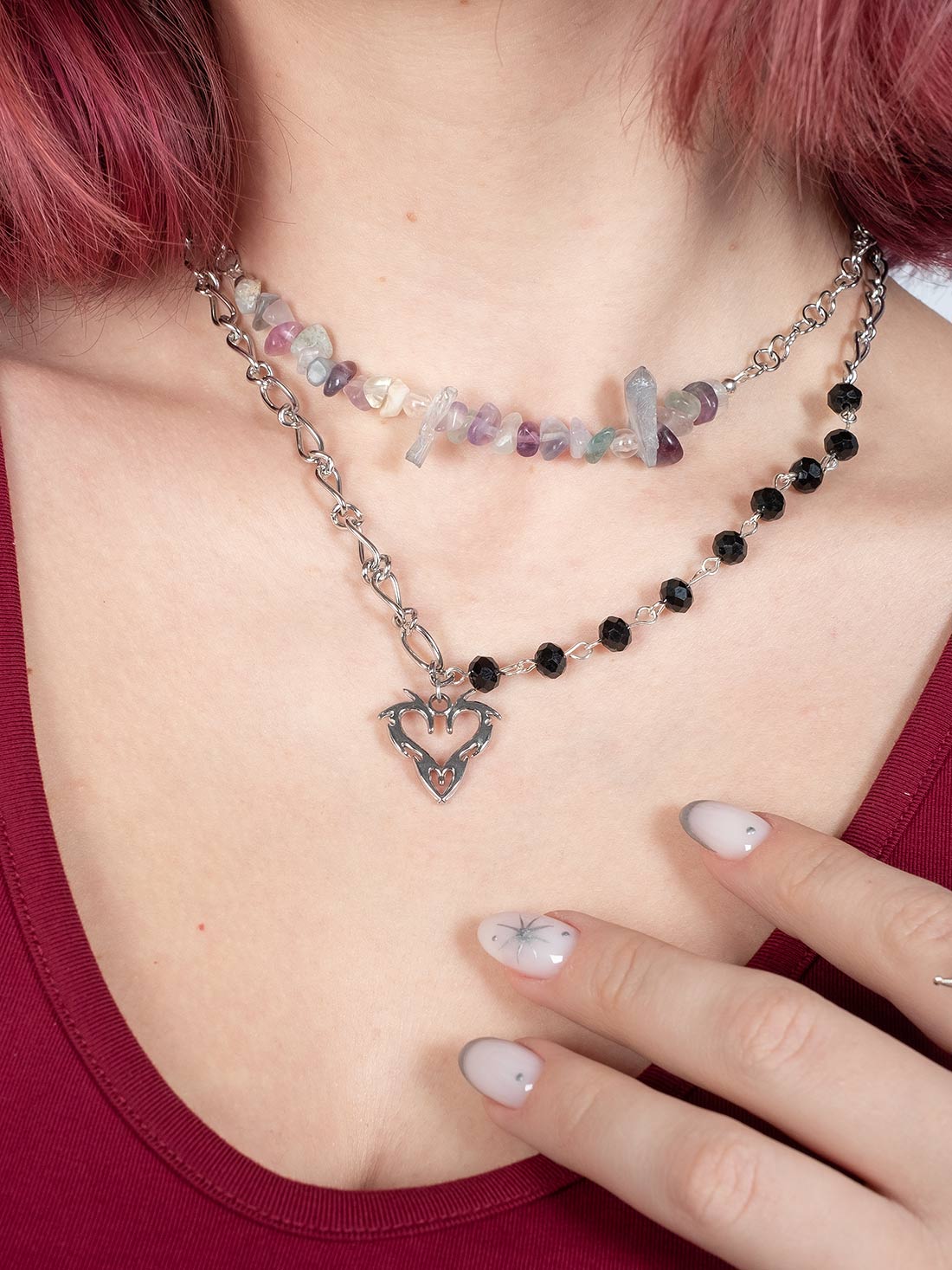 Euphoria Natural Stone Double Choker