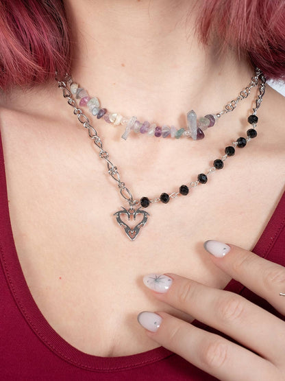 Euphoria Natural Stone Double Choker