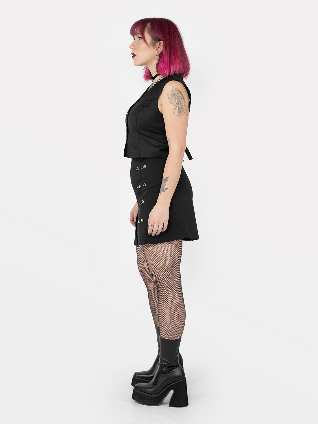 Spódnica mini z agrafkami Courtney