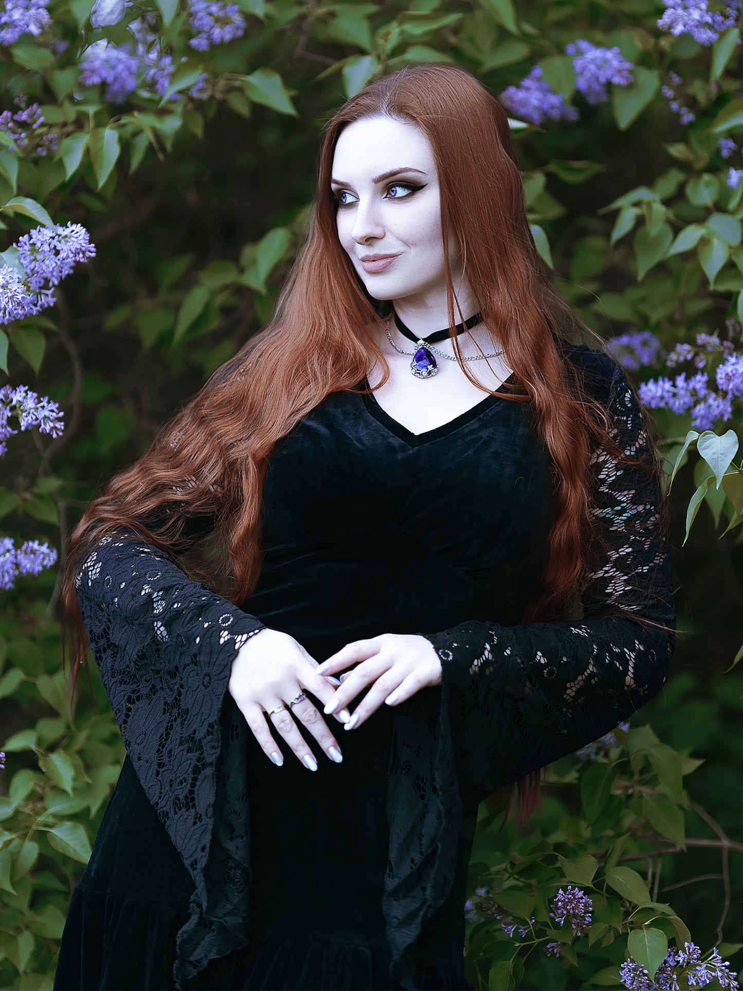 Bluzka z koronkowymi rękawami Rosalind