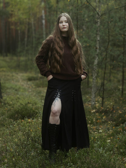 Spódnica midi z wiązaniem Lacrimosa