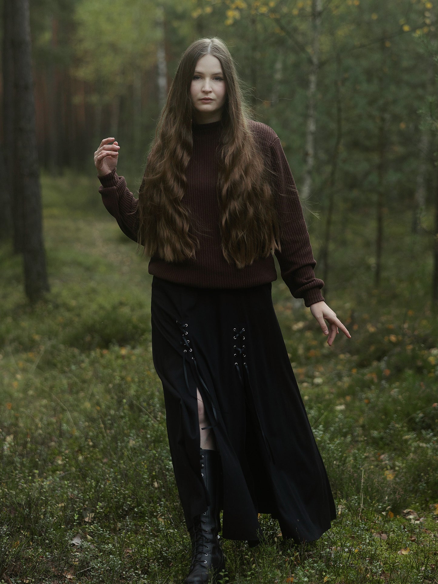 Spódnica midi z wiązaniem Lacrimosa