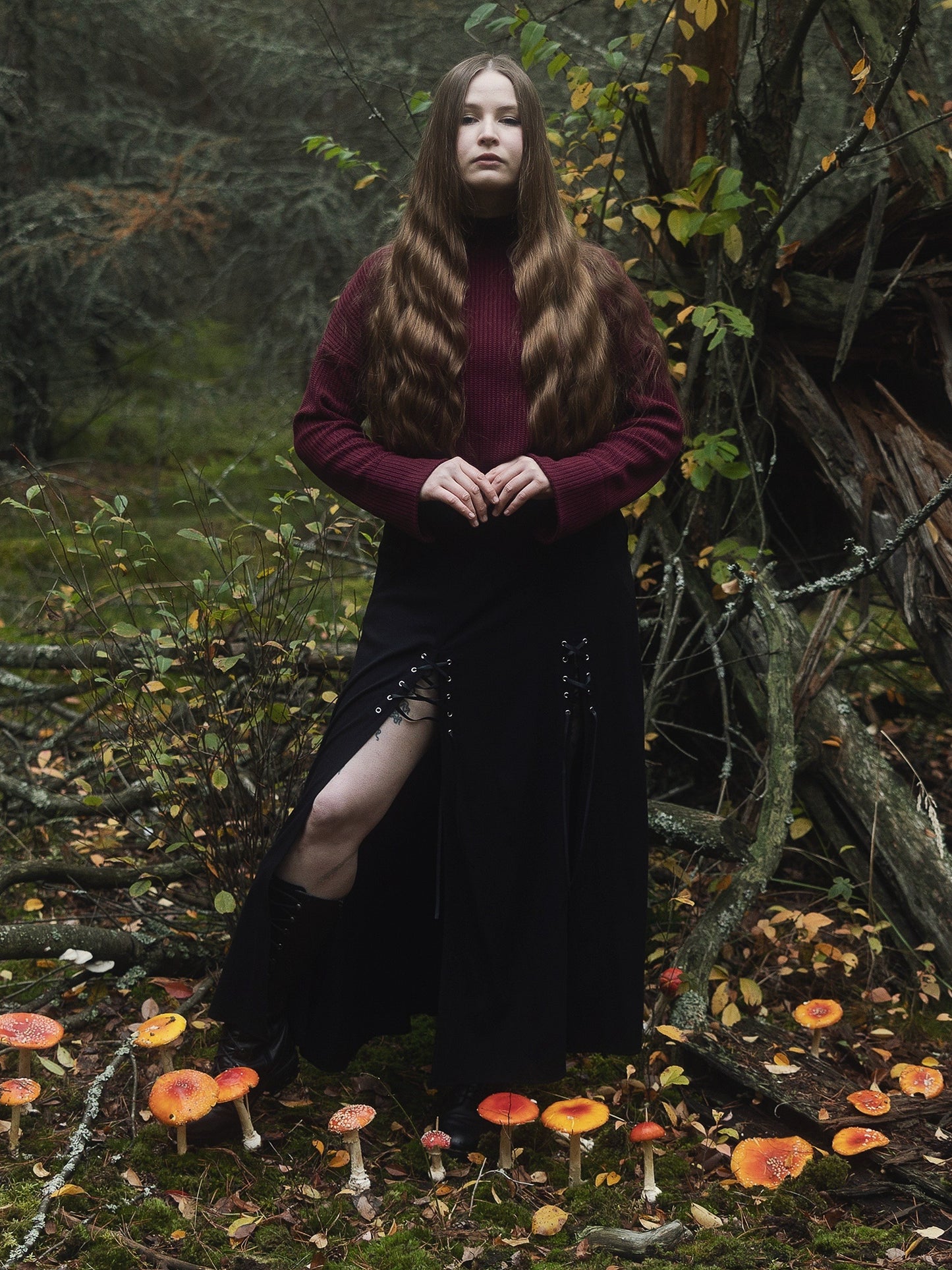 Spódnica midi z wiązaniem Lacrimosa