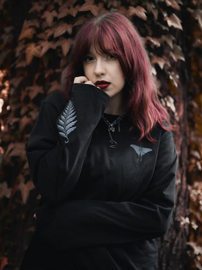 Longsleeve z haftami Flora