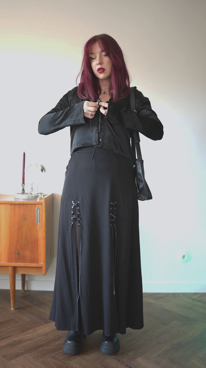 Mercy Satin Tie-Up Cardigan