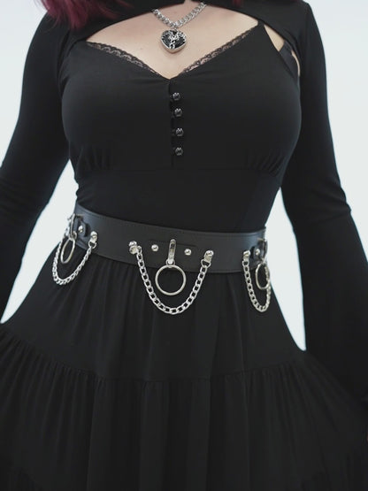 Skórzany pasek z łańcuchami Nightbound