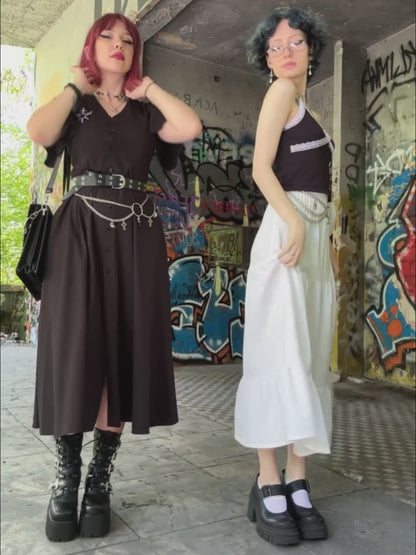 Sukienka midaxi na guziki Moira