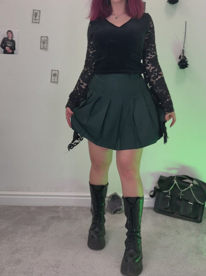 Ciemnozielona tennis skirt