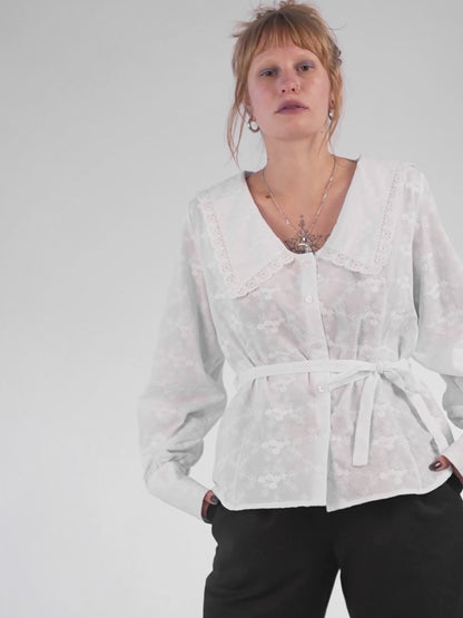 Katharsis White Embroidered Shirt