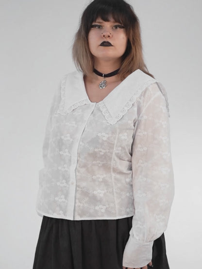 Katharsis White Embroidered Shirt