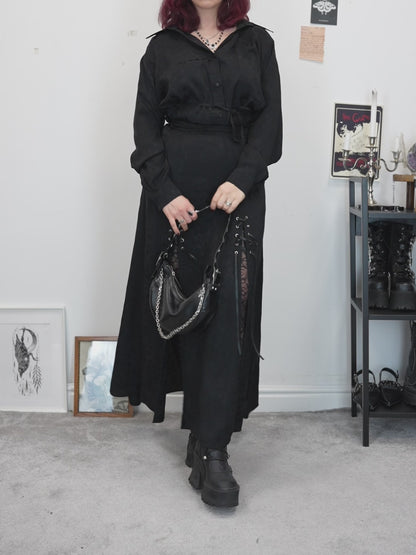 Żakardowa spódnica maxi z wycięciami Eerie