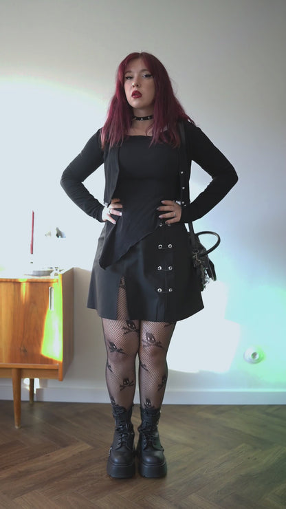 Spódnica mini z agrafkami Courtney