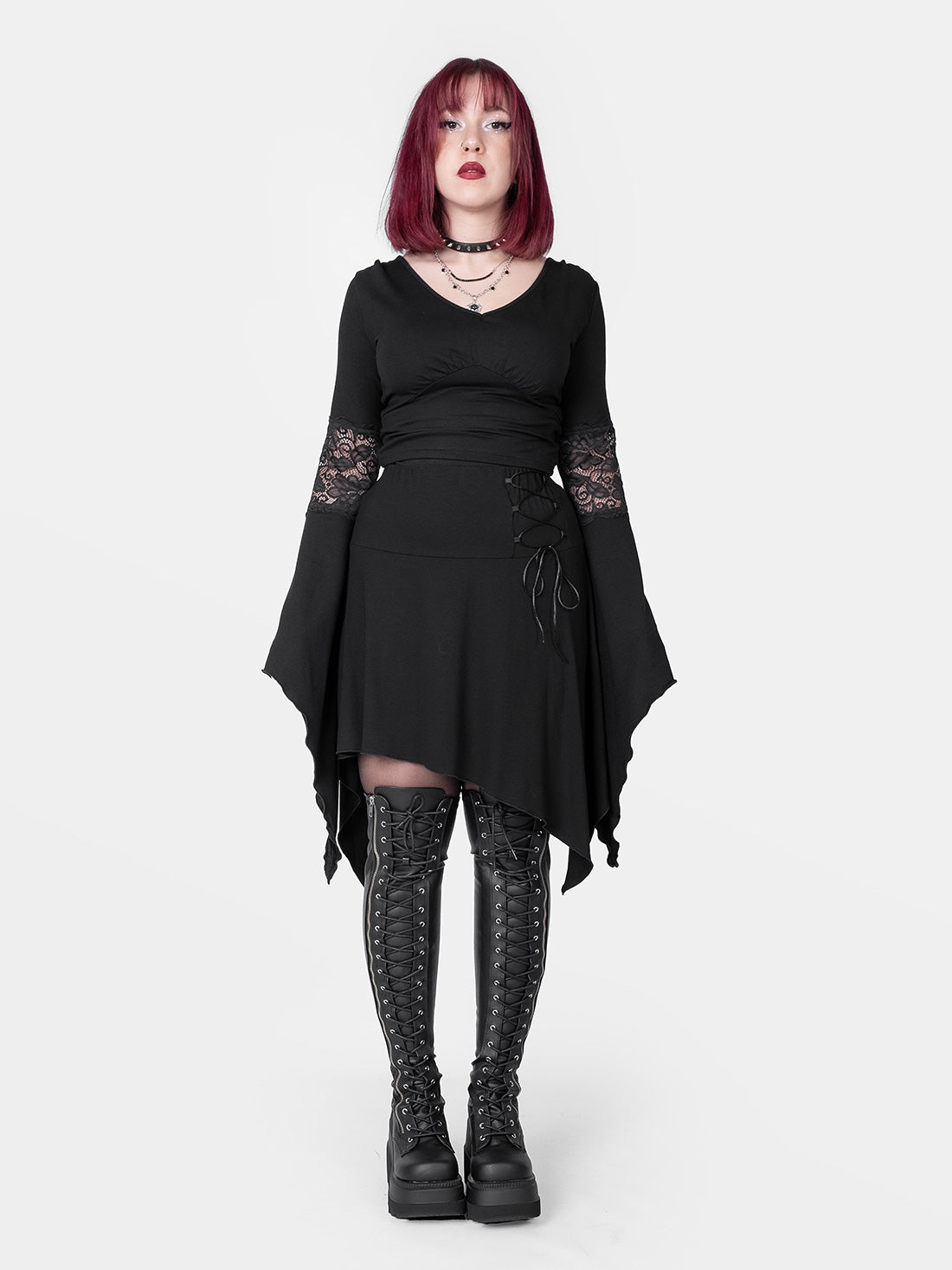 Asymetryczna spódnica z wiązaniem Lilith
