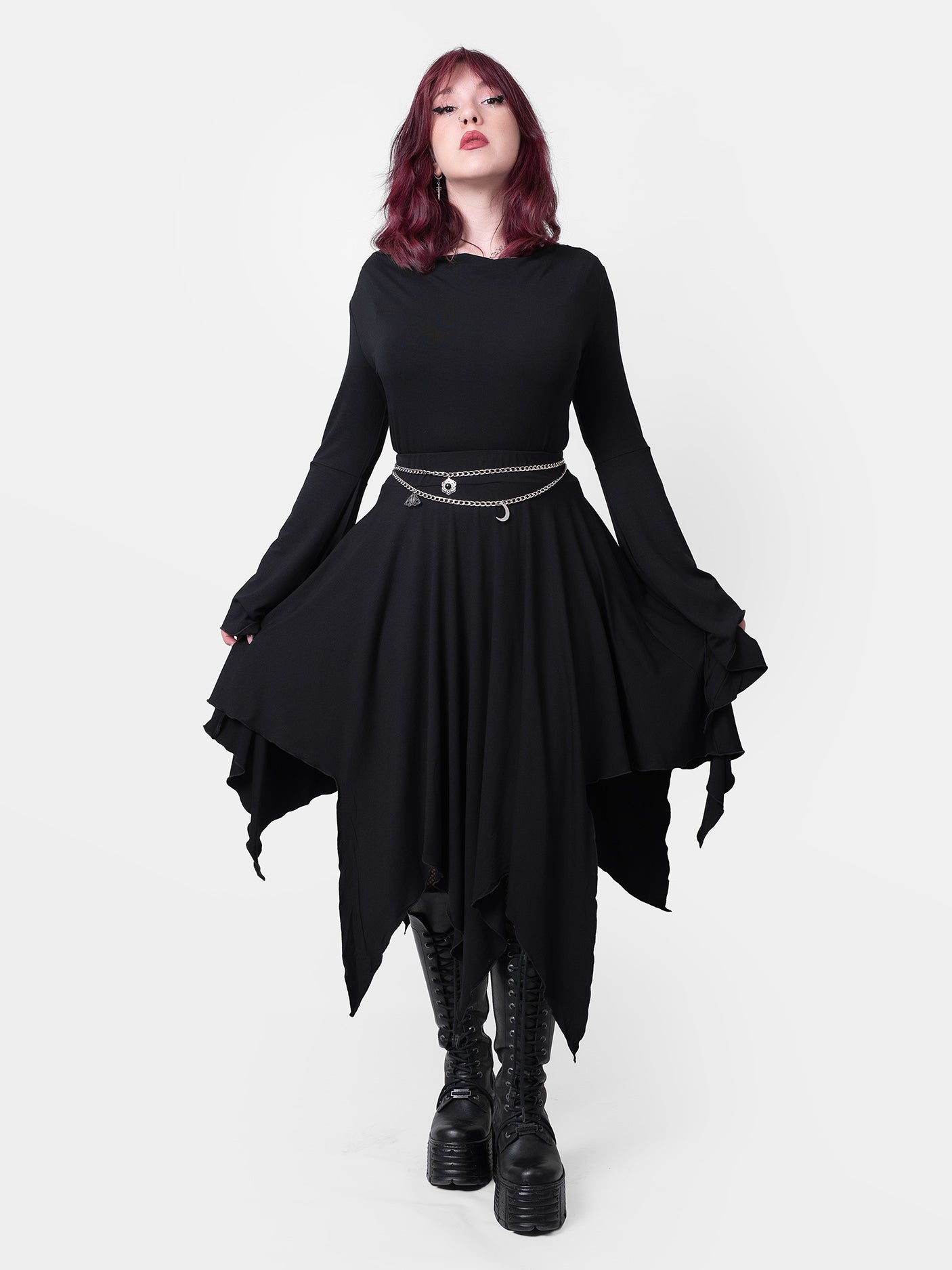 Spódnica asymetrycza midi Sceptrae