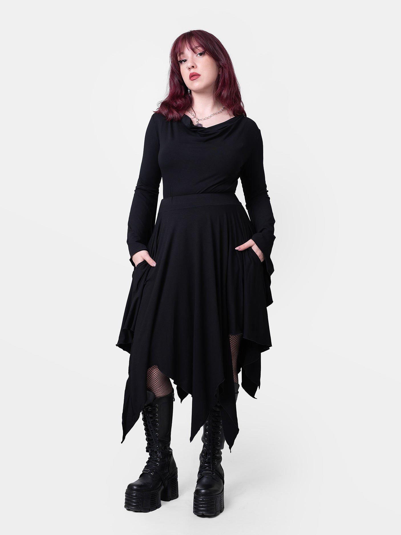 Spódnica asymetrycza midi Sceptrae