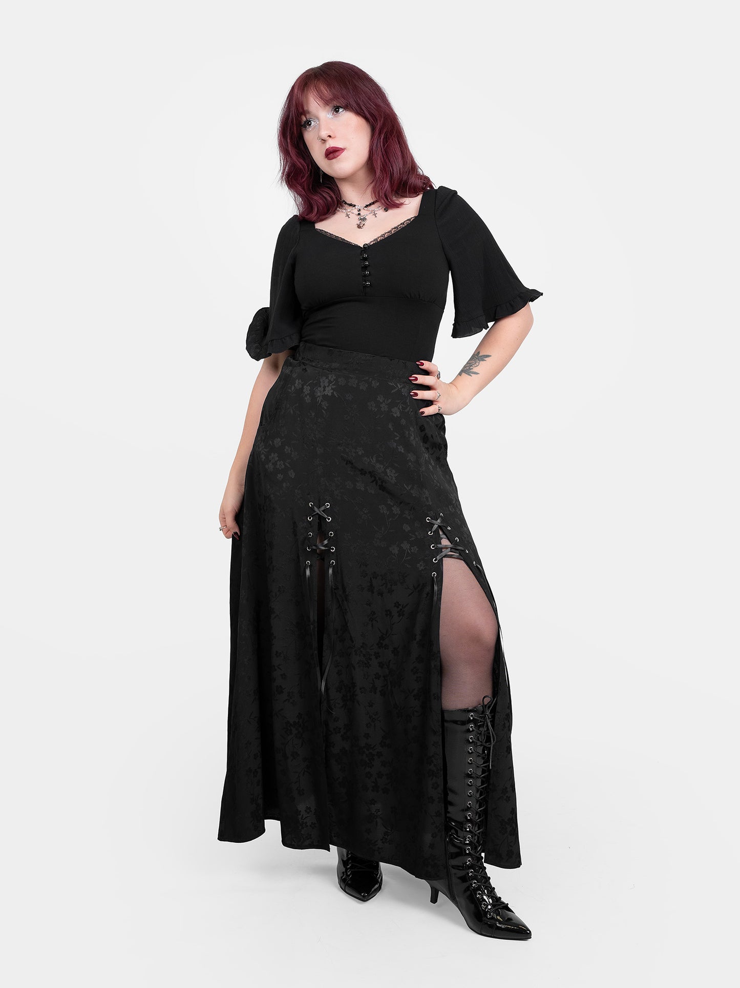 Bluzka z rękawami z kreszu Bellatrix