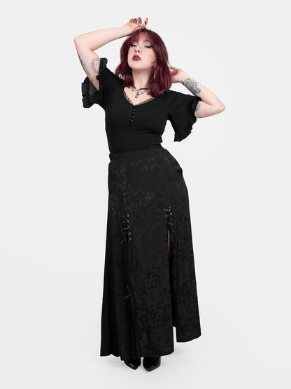 Bluzka z rękawami z kreszu Bellatrix