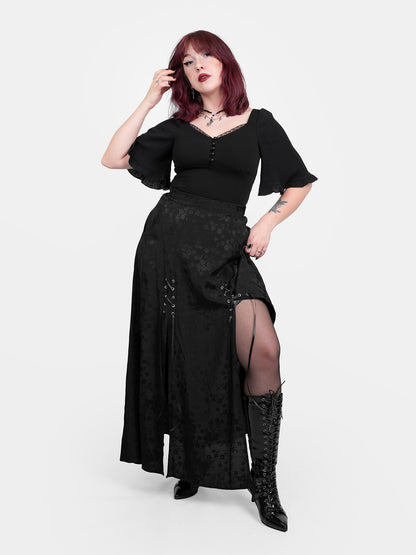 Bluzka z rękawami z kreszu Bellatrix