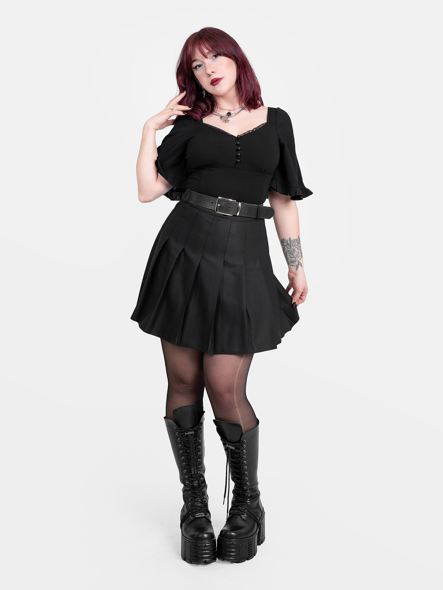 Bluzka z rękawami z kreszu Bellatrix