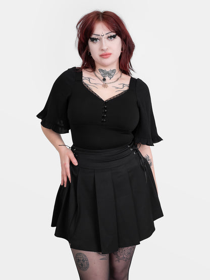 Bluzka z rękawami z kreszu Bellatrix