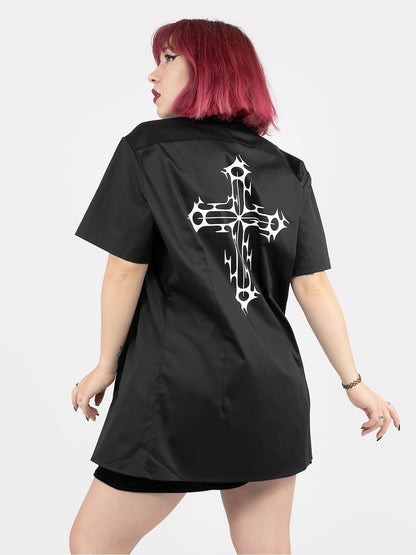 Czarna koszula z printem Damnation