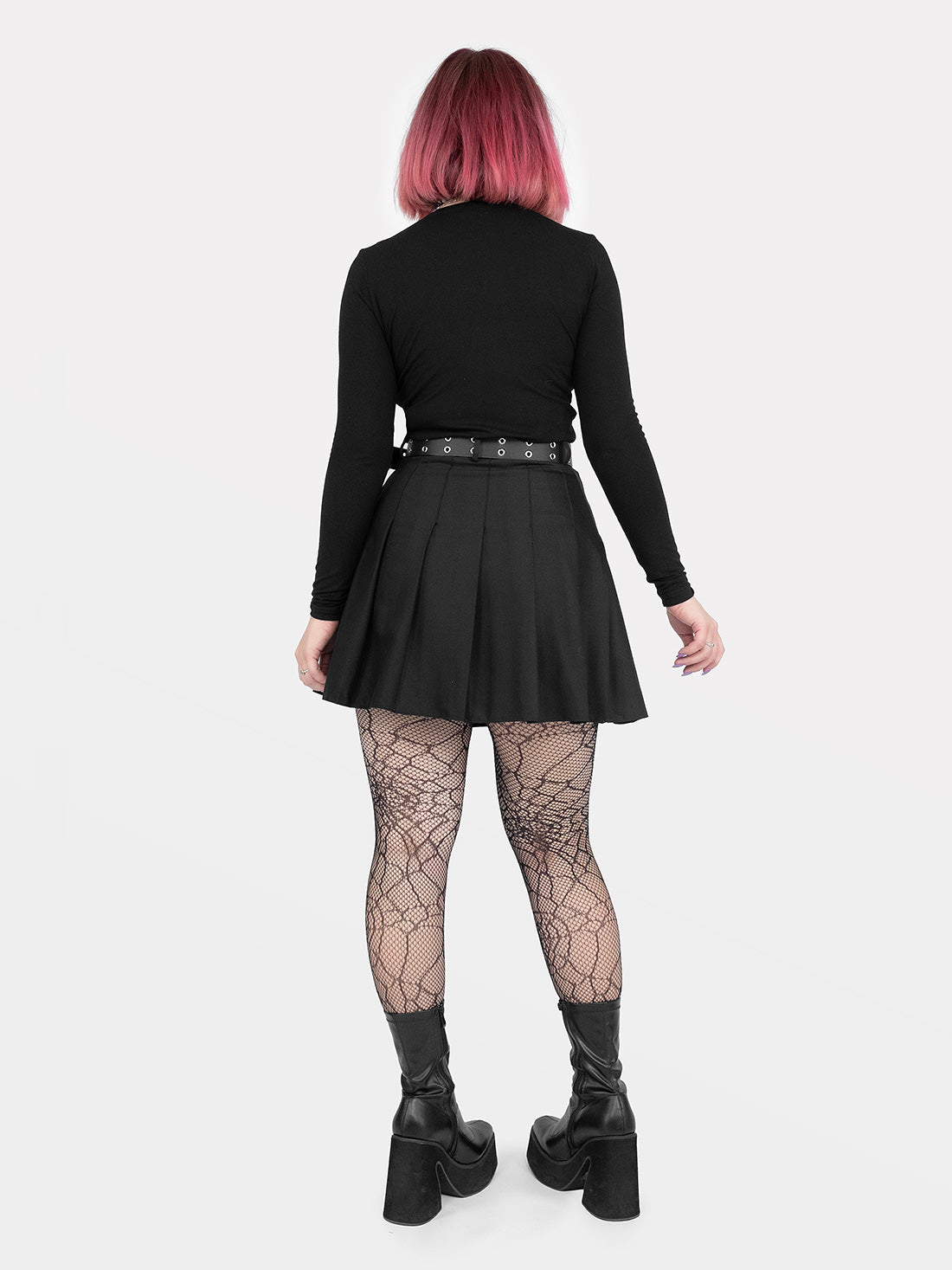 Czarna tennis skirt ze szlufkami