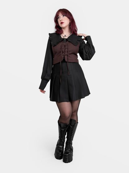 Brązowa kamizelka z wiązaniem Fenrir