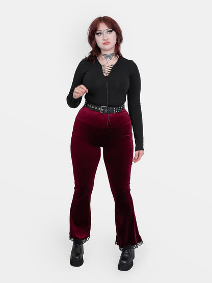 Bordowe, welurowe dzwony Sempre