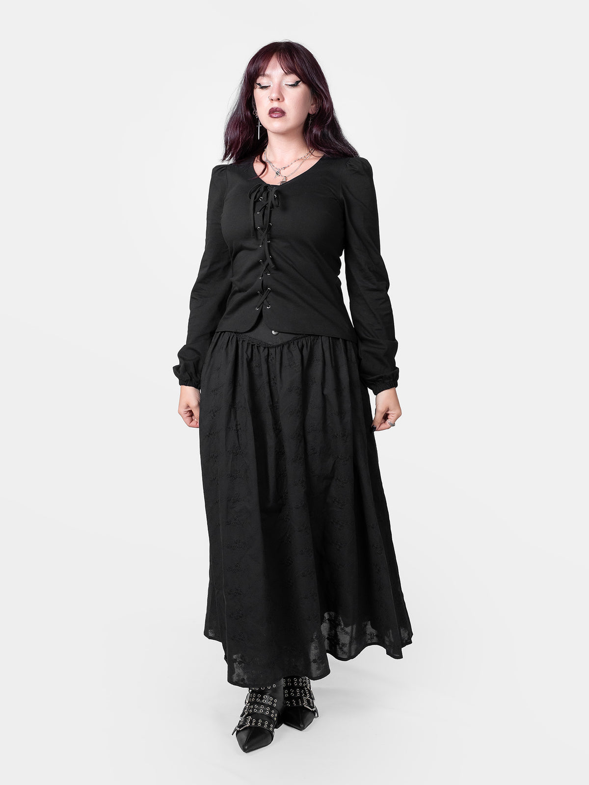 Apathy Lace Up Blouse 