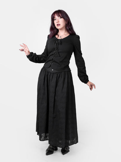 Apathy Lace Up Blouse 