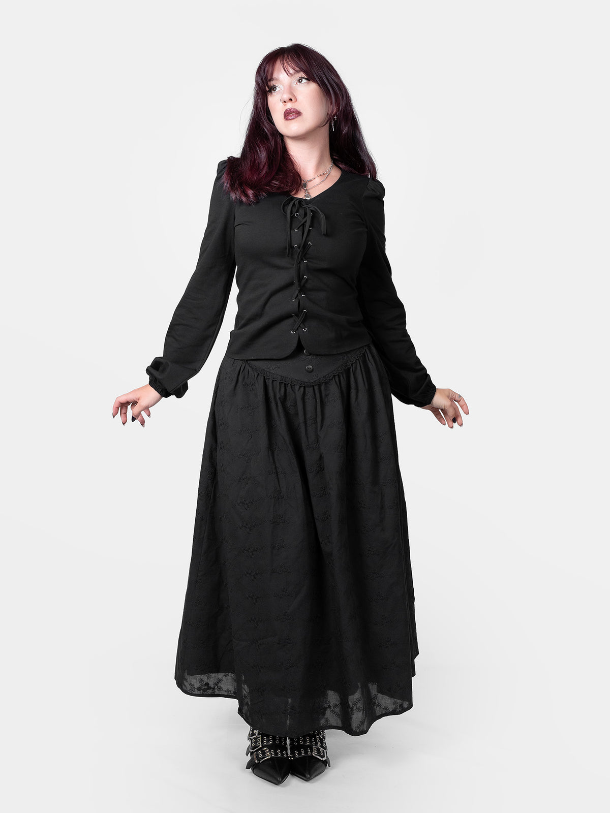 Apathy Lace Up Blouse 