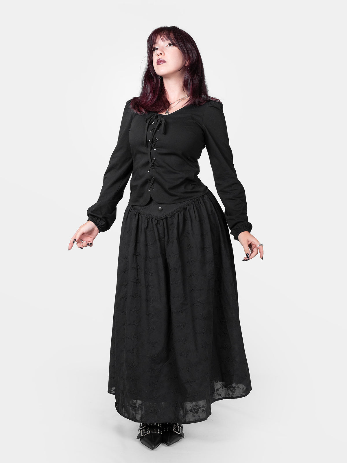 Apathy Lace Up Blouse 