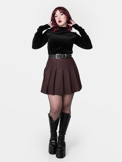 Ash Cotton Velvet Turtleneck