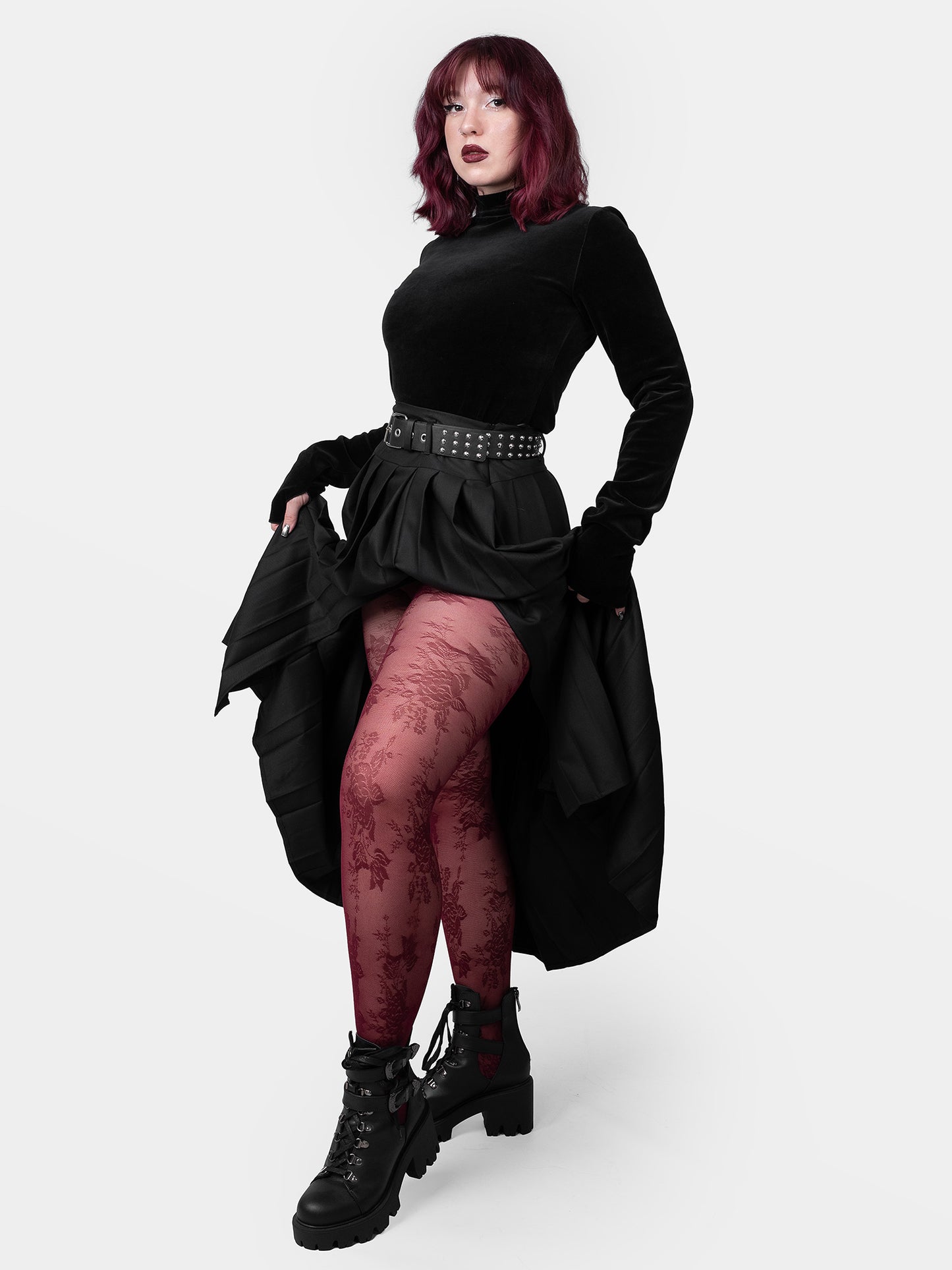 Ash Cotton Velvet Turtleneck