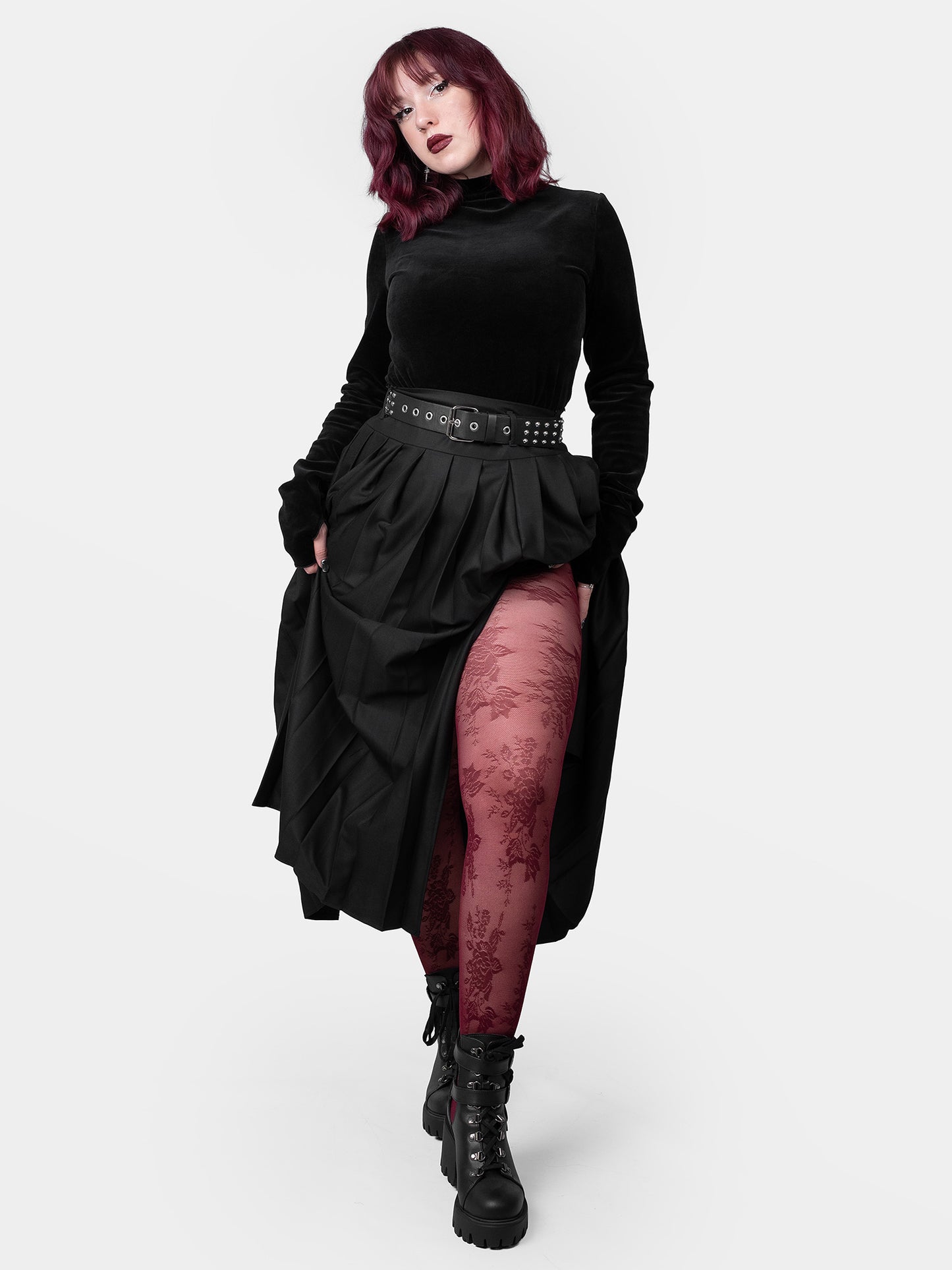 Ash Cotton Velvet Turtleneck