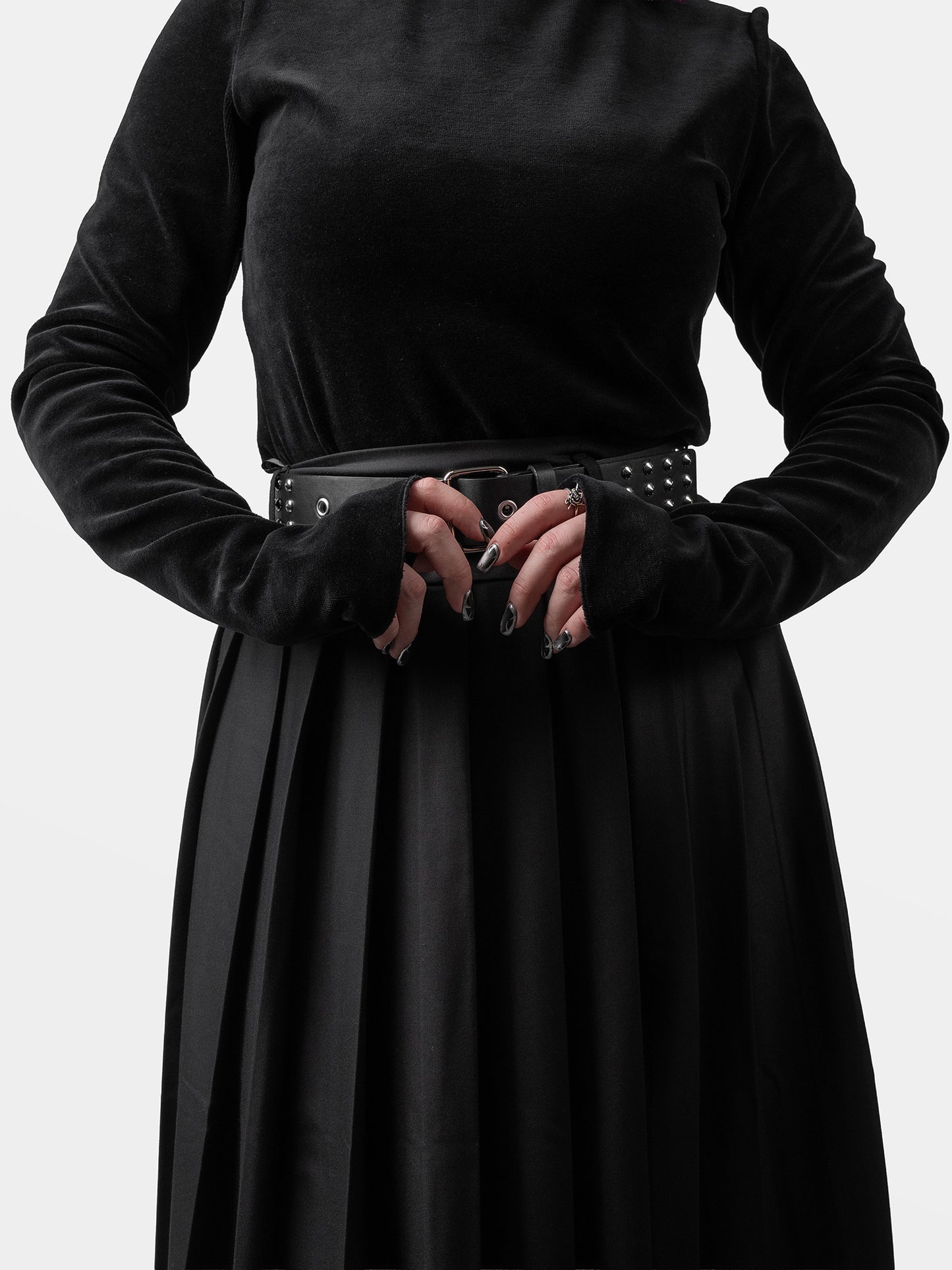 Ash Cotton Velvet Turtleneck