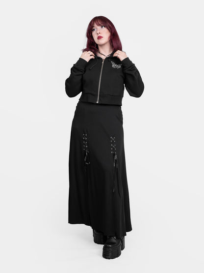 Krótka bluza z haftem Gloom