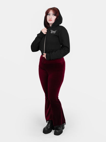 Krótka bluza z haftem Gloom