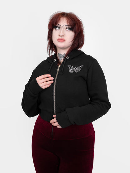 Krótka bluza z haftem Gloom