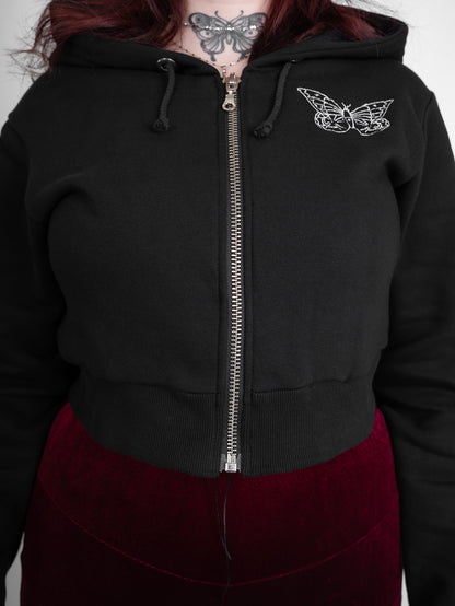 Krótka bluza z haftem Gloom