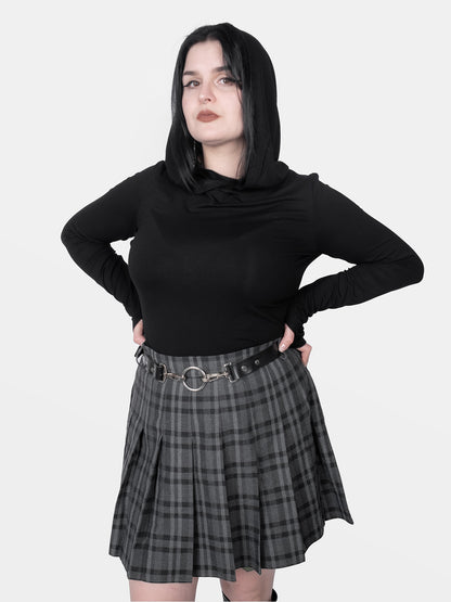 Tennis skirt w ciemnoszarą kratę